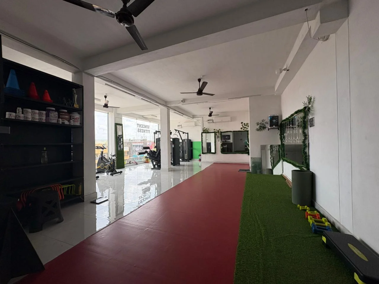 Gym weights training area at Vincent Fitness Trichy